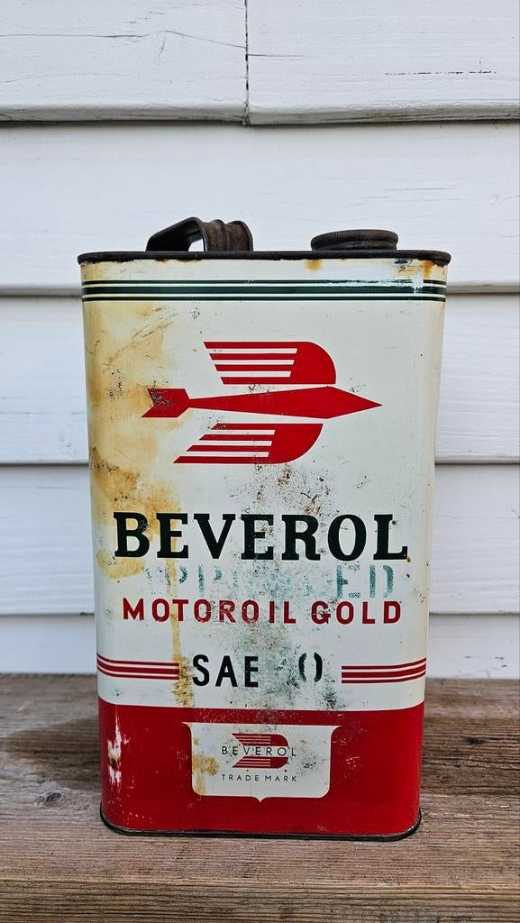 Beverol Vintage Oliebik, Verzamelen, Ophalen of Verzenden, Gebruikt, Verpakking