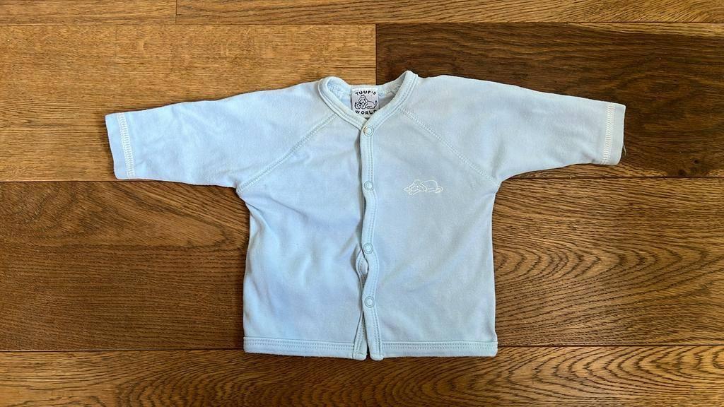 Lichtblauw 100% katoenen baby vest / shirt / trui maat 56, Kinderen en Baby's, Ophalen of Verzenden, Zo goed als nieuw, Jongetje