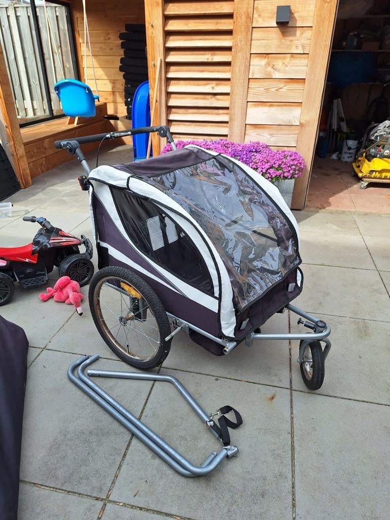 Fietskar voor 2 kindjes, Fietsen en Brommers, Ophalen, Gebruikt, Opvouwbaar, 20 tot 40 kg