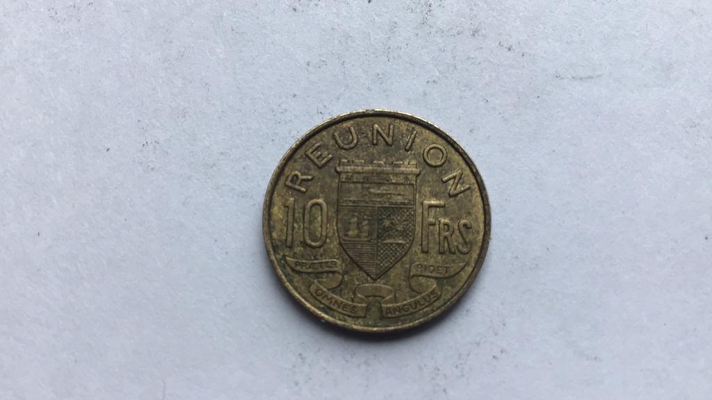 Reunion 10 francs 1955., Ophalen of Verzenden