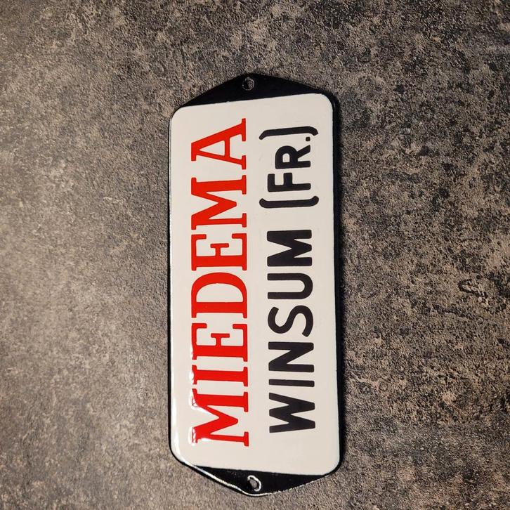 Emaille Miedema Winsum plaatje, Auto diversen, Autostickers, Verzenden