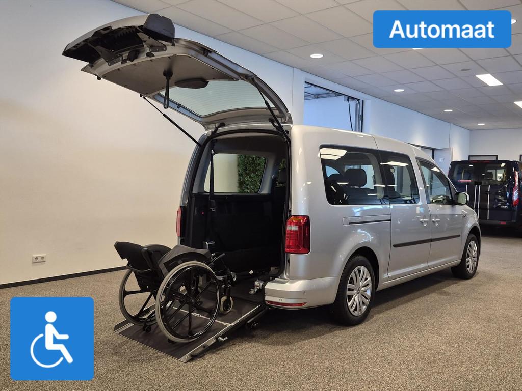 Volkswagen Caddy Maxi Rolstoelauto Automaat 150cm lang x 85c, Auto's, Automaat, 12 maanden, Gebruikt, Parkeersensor