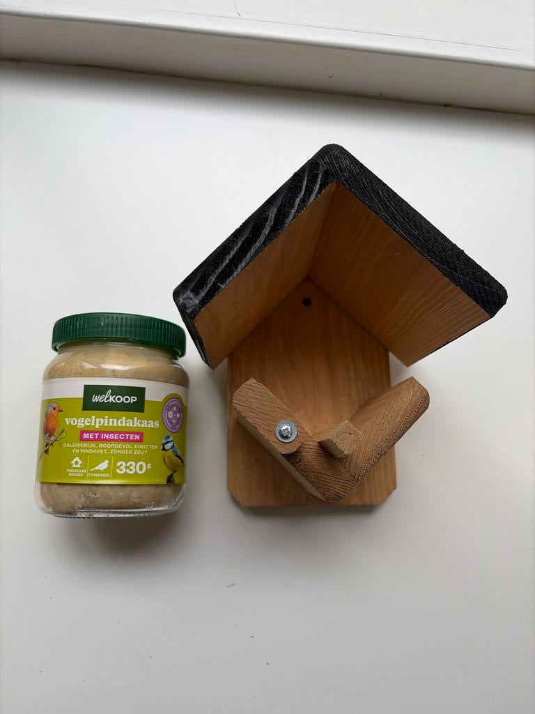 Vogelhuisje met Welkoop vogelpindakaas, Ophalen, Nieuw
