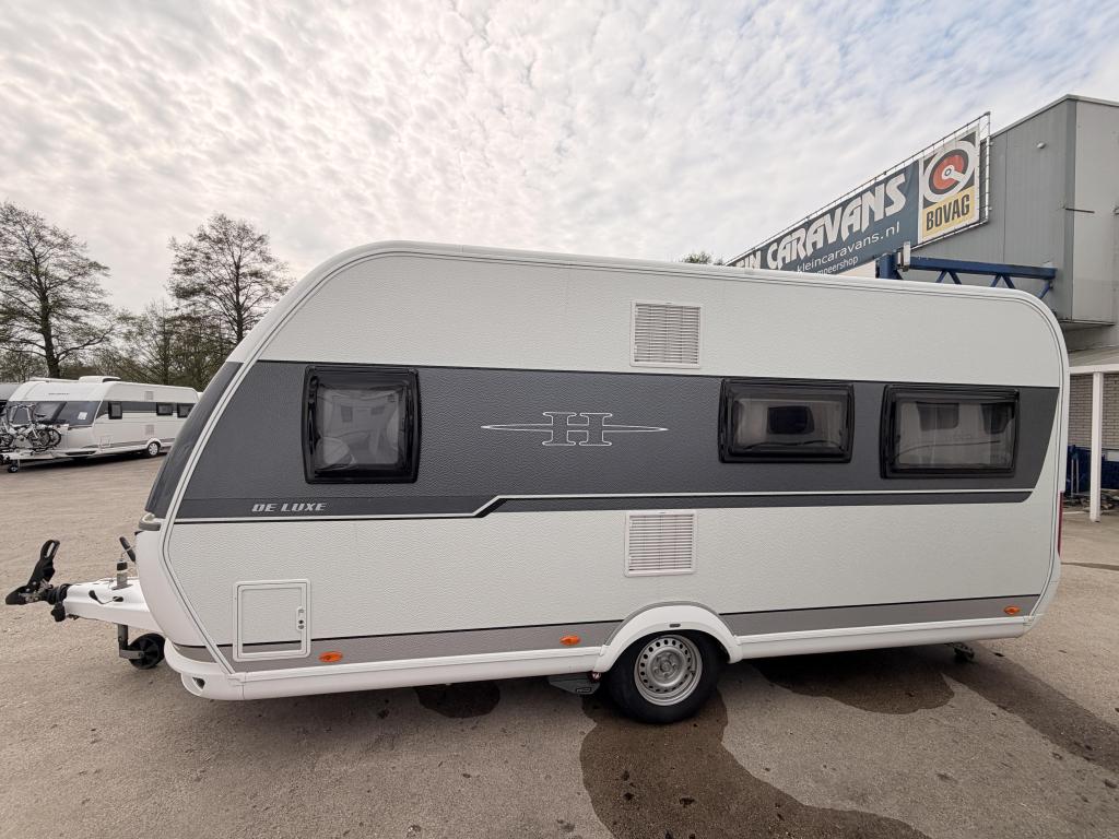Hobby De luxe Easy 460 UFE +mover+luifel+vloerverwar, Rondzit, Bedrijf, 5 tot 6 meter, Schokbreker
