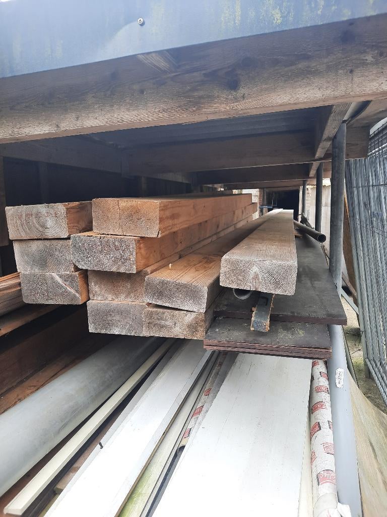 partij balken, gordingsbalken,hout,planken, Ophalen, Gebruikt, Hardhout, 250 cm of meer
