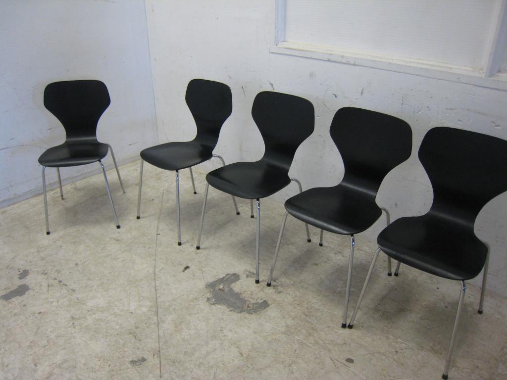 Set van 5 zwarte Phoenix stoelen, Huis en Inrichting, Stoelen, Niet ingevuld, Gebruikt, Niet ingevuld, Niet ingevuld