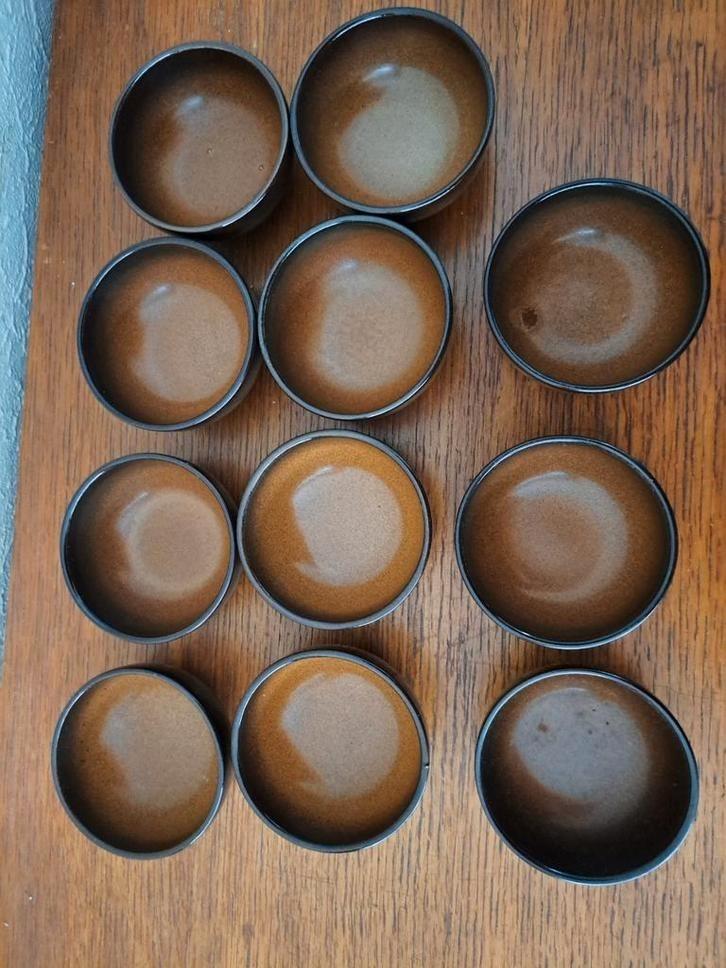 Vintage Gezit Aardewerk Schalen - Tweekleurig Glazuur, Antiek en Kunst, Antiek | Servies los, Ophalen of Verzenden