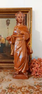 Prachtig! gesigneerd beeldhouwwerk Jezus Heilig Hart, Ophalen