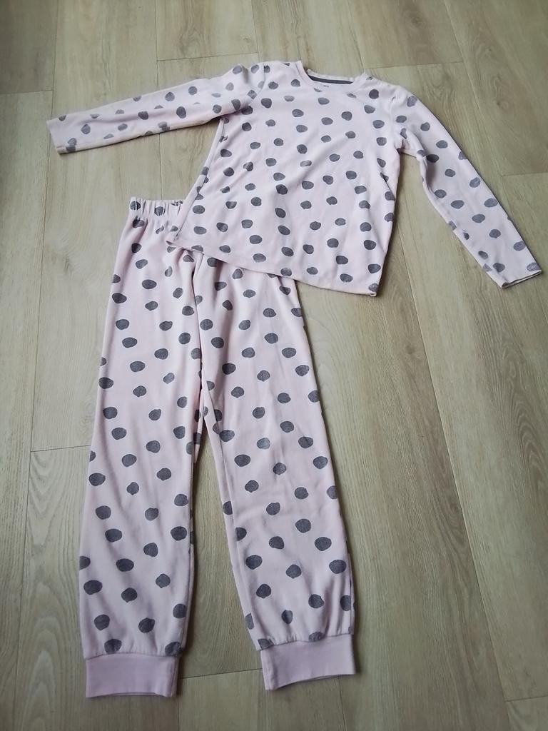 Izgst  Roze-grijze pyjama Hema mt 146-152, Nacht- of Onderkleding, Meisje, Ophalen of Verzenden, Zo goed als nieuw