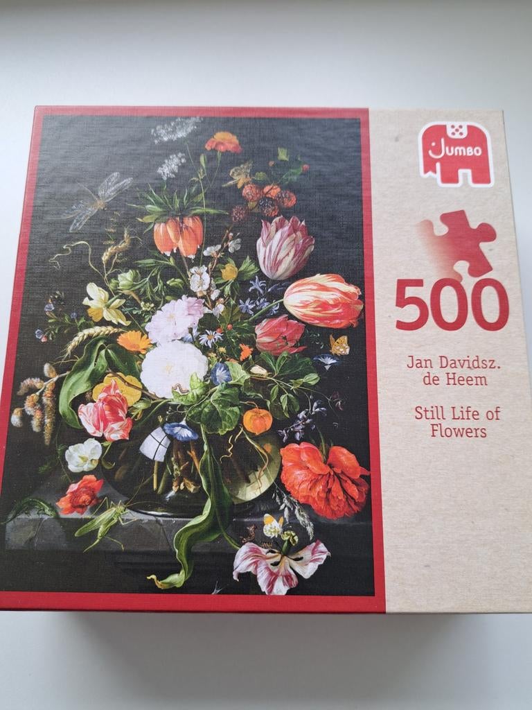 Jumbo Legpuzzel Jan Davidsz. de Heem - Stilleven van bloemen, Ophalen of Verzenden, 500 t/m 1500 stukjes, Zo goed als nieuw, Legpuzzel