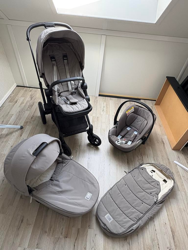 Cybex Prime Grey set + voetenzak, Gebruikt, Combiwagen, Met autostoeltje, Ophalen