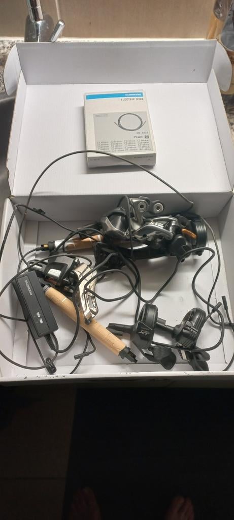 Shimano XTR di2 11 speed schakelset compleet, Gebruikt, Ophalen of Verzenden, Derailleur of Ketting, Mountainbike