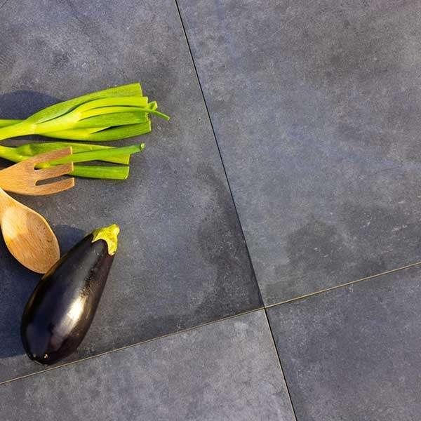 Keramische tegel Triagres Betonica Carbon 60x60x3 Restpartij, Tuin en Terras, Ophalen of Verzenden, Nieuw, Keramiek, Terrastegels