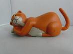 Disney # liggende oranje poes (10 cm lang), Ophalen of Verzenden, Overige figuren, Zo goed als nieuw, Beeldje of Figuurtje