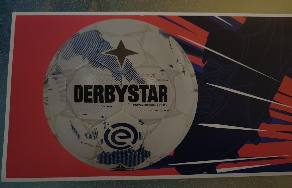 Xxl sticker Plus voetbalplaatjes Derbystar, Plus, Ophalen of Verzenden