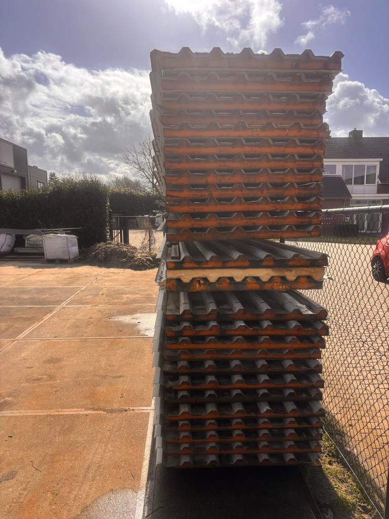 Sandwich dak/wandplaten - 50mm dik, 10m lang, grijs, Doe-het-zelf en Verbouw, Dakpannen en Dakbedekking, Overige typen, Nieuw