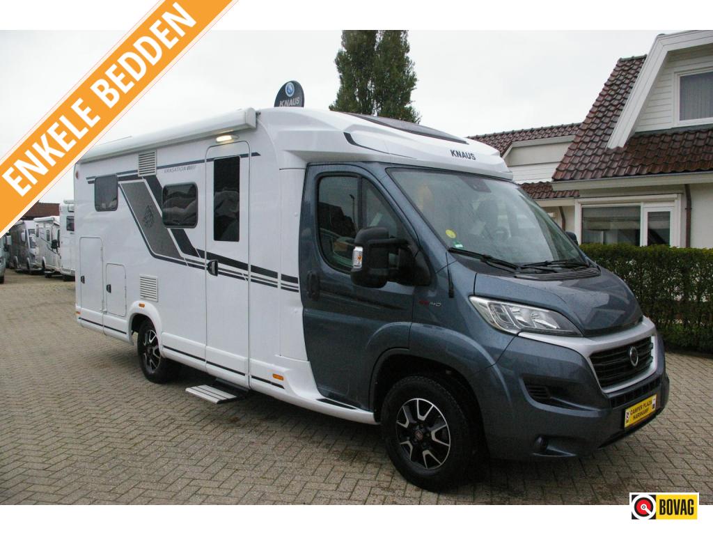 Knaus Van TI 650 MEG Enkele bedden, XXL Garage, Caravans en Kamperen, Campers, Luifel, Ringverwarming, Fiat, Airbags