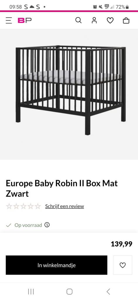 Box met boxmatras, Kinderen en Baby's, Boxen, Ophalen of Verzenden, Zo goed als nieuw