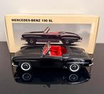 Mercedes-Benz 190SL - 1:18 - Zwart - Autoart, Ophalen of Verzenden, Zo goed als nieuw, Auto, Autoart