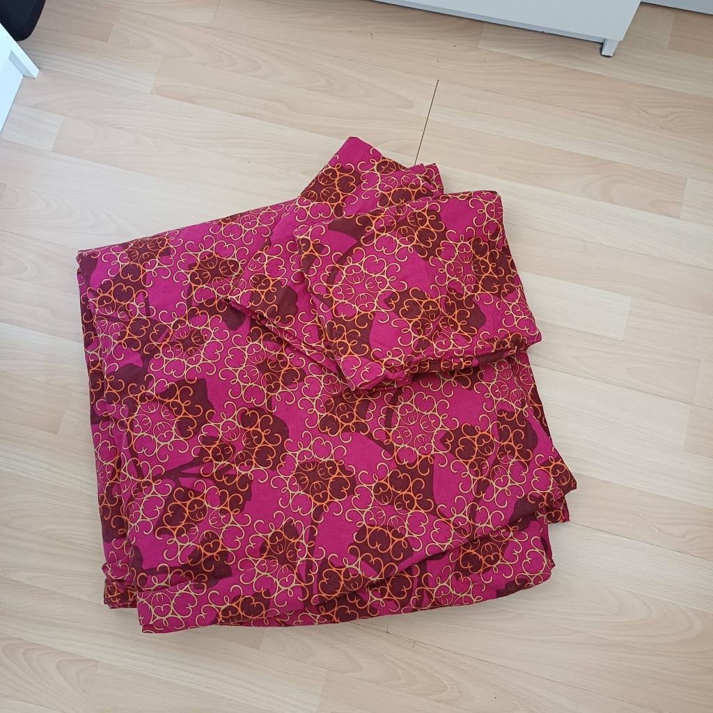 Katoenen dekbedovertrek 220x220 van Ikea, Dekbedovertrek, Tweepersoons, Ophalen of Verzenden, Zo goed als nieuw