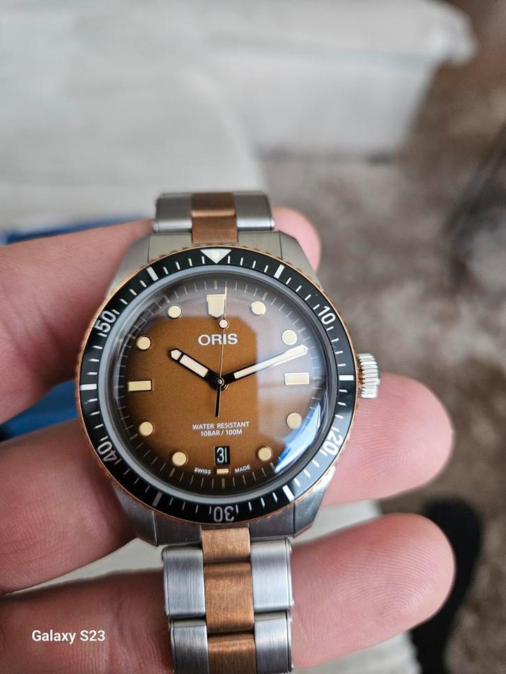 Oris sixty five bronze 40mm, Sieraden, Tassen en Uiterlijk, Horloges | Heren, Zo goed als nieuw, Overige merken, Staal, Ophalen of Verzenden