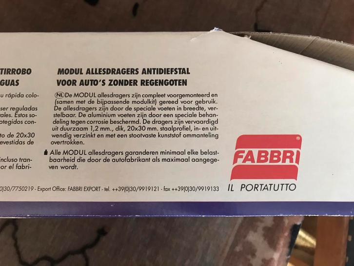 Fabbri Modul allesdragers antidiefstal, Auto diversen, Auto-accessoires, Nieuw, Ophalen of Verzenden