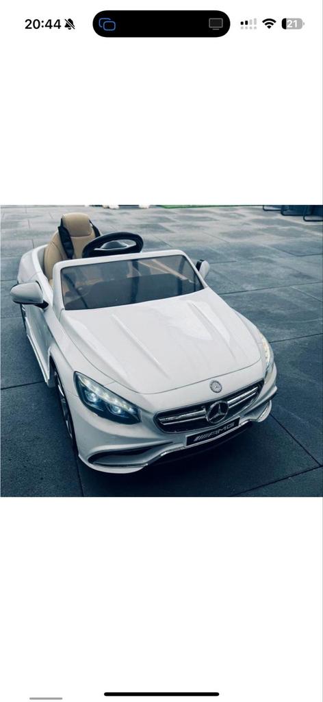 Witte Mercedes-Benz AMG kinderauto, Ophalen of Verzenden, Gebruikt