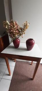 2 identieke vazen uit Thailand bordeaux rood, Ophalen, Overige kleuren, Aardewerk of Porselein, Zo goed als nieuw