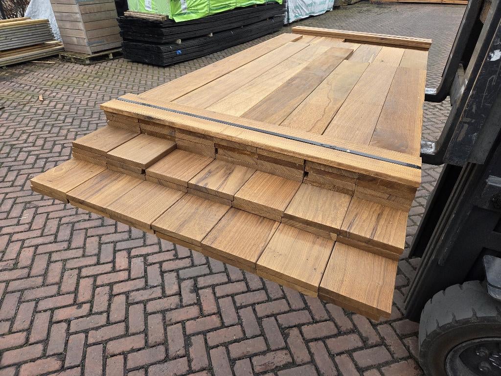 Hardhouten planken  Geschaafd 1.8x14.0 cm  - nr: HP34, Ophalen, Planken, Nieuw, Hardhout