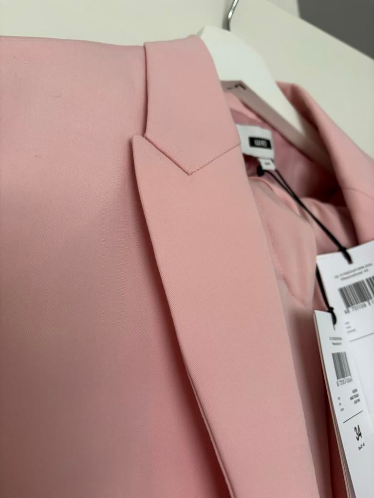 WE Roze Blazer en Broek Pak - Maat 34 (XS), Kleding | Dames, Jasjes, Kostuums en Pakken, Kostuum of Pak, Nieuw, Ophalen of Verzenden