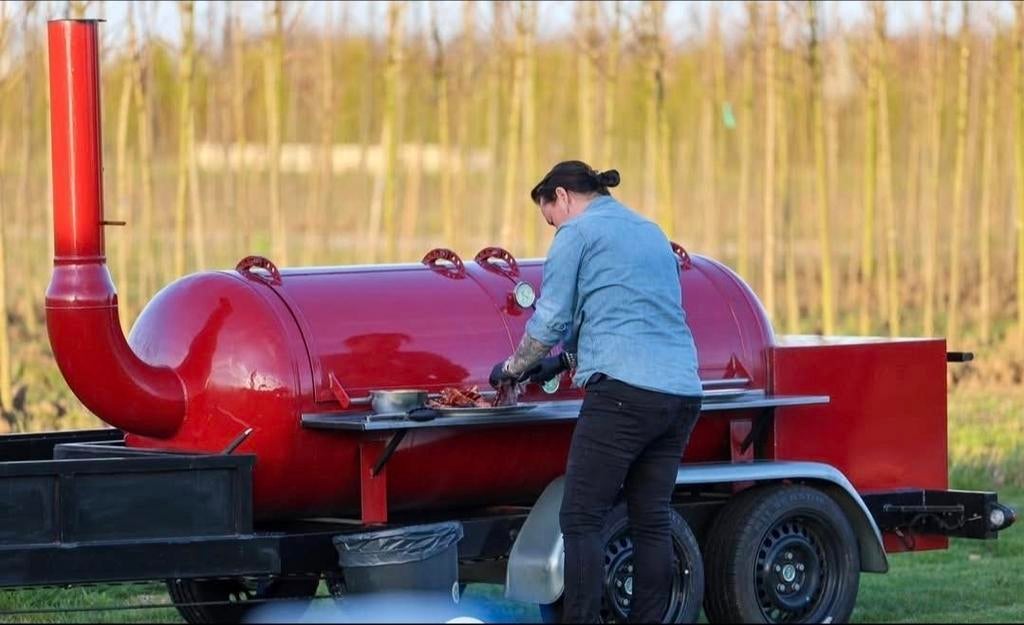 Grote Offset Smoker op trailer te huur, Ophalen of Verzenden