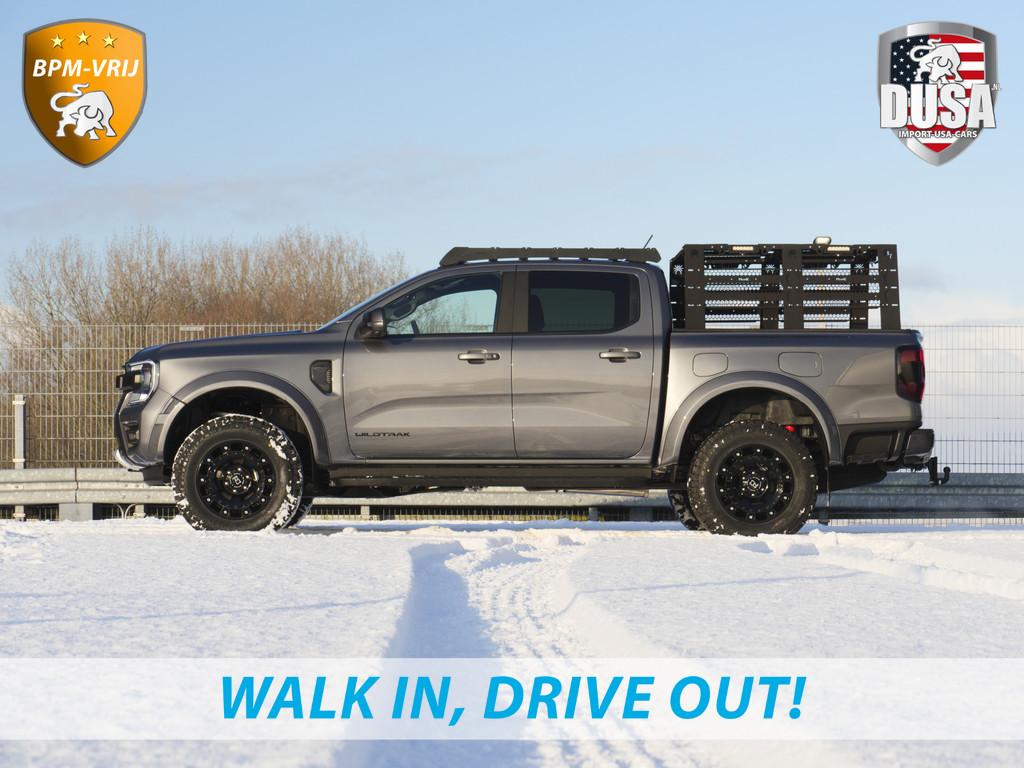 Ford Ranger 2.3 Double Cab Wildtrak PHEV | Plug-in Hybrid |, Auto's, Ford, Automaat, Zwart, 2261 cc, Adaptive Cruise Control