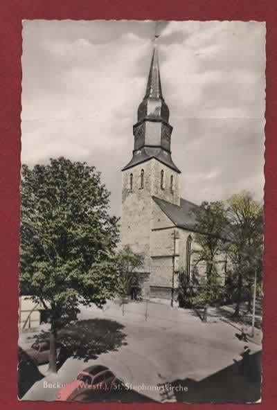 Duitsland - Beckum (Westf.) St. Stephanuskirche - jr.'50, Verzenden, 1940 tot 1960, Gelopen, Duitsland