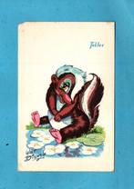 Ouse Disney-kaart met Bloem het stinkdiertje - M744  ca1940, Verzamelen, Ansichtkaarten | Themakaarten, Verzenden, 1920 tot 1940