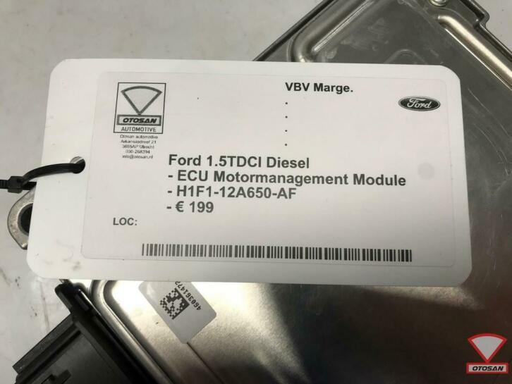 ford 1.5 tdci ecu motormanagement module h1f1 12a650 af, Gebruikt, Info@ford.com, Ophalen of Verzenden, Ford