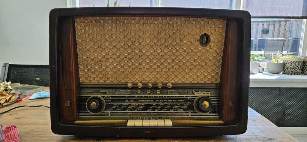 Vintage Erres buizenradio - Klassieke radio, Ophalen, Gebruikt, Radio