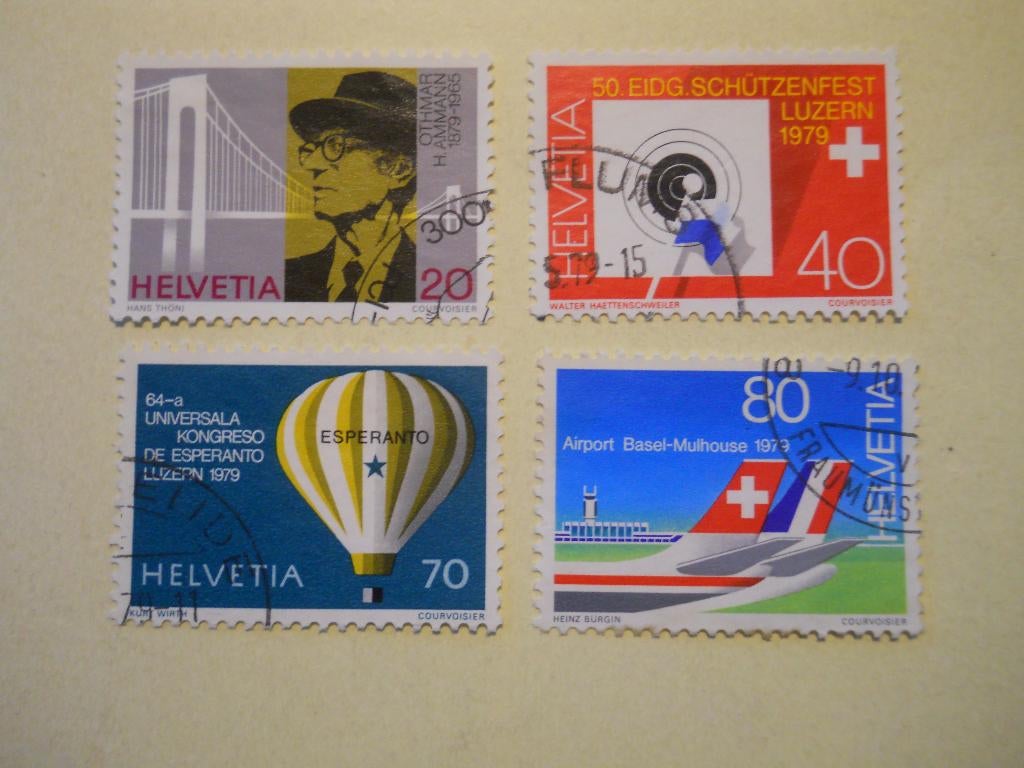 Zwitserland 1979 Jahreserreignisse serie Mi.1150-1153 gest., Postzegels en Munten, Postzegels | Europa | Zwitserland, Gestempeld