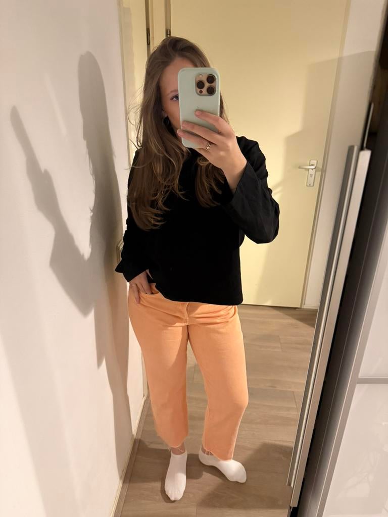 Mango oranje jeans maat 40 petite girls, Kleding | Dames, Spijkerbroeken en Jeans, Ophalen of Verzenden, Zo goed als nieuw, Overige kleuren