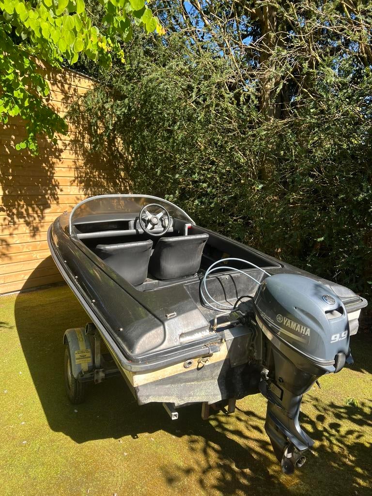 Scorpio Speedboot - Yamaha 9.9pk 4-Takt - Incl Trailer, Watersport en Boten, Ophalen, Gebruikt, Motor en Techniek, Motorboot
