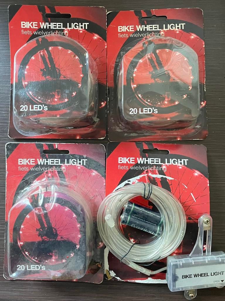 Fiets wiel lichten 4x, Fietsen en Brommers, Ophalen, Nieuw, Batterij, Verlichtingsset