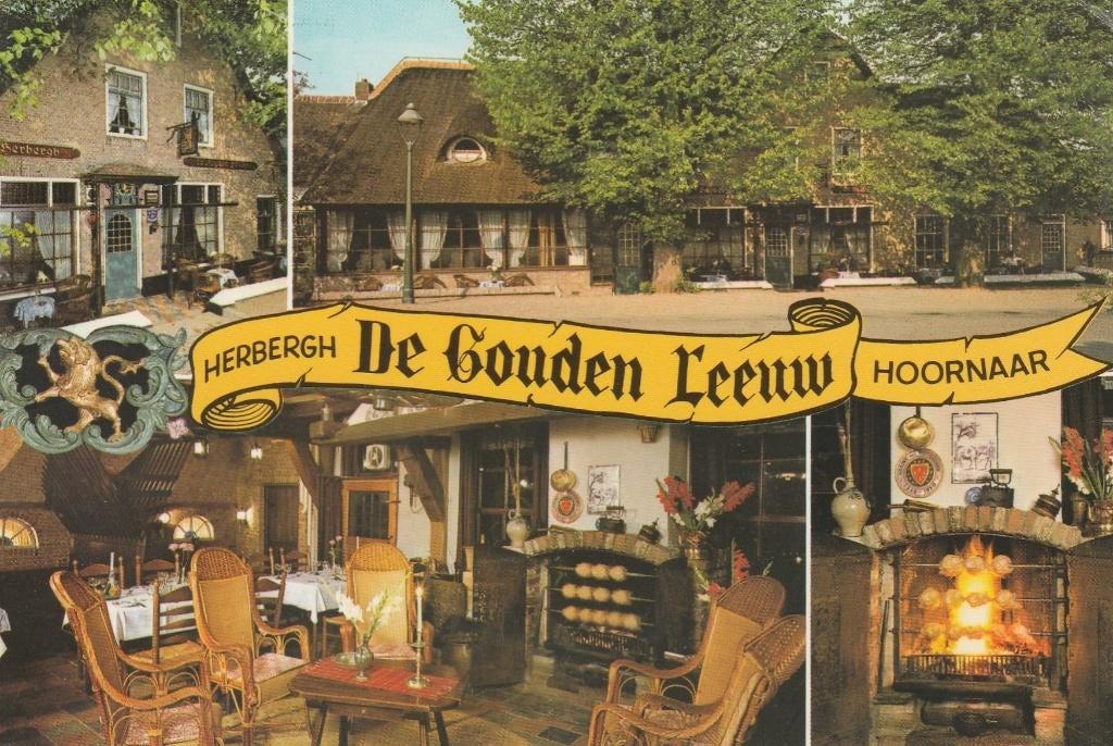 HOORNAAR Herbergh De Gouden Leeuw, Verzamelen, Ansichtkaarten | Nederland, Verzenden, 1960 tot 1980, Gelopen, Zuid-Holland