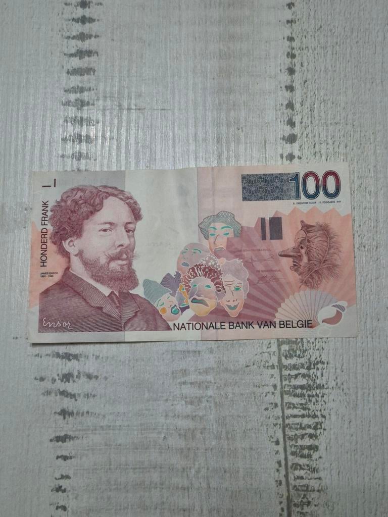 België  100 Frank James Ensor (1995), Postzegels en Munten, Bankbiljetten | België, Ophalen of Verzenden, Los biljet