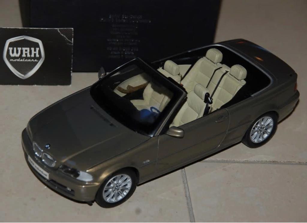 1:18 BMW 3 SERIES CABRIO E46 messing Kyosho zie info WRH, Hobby en Vrije tijd, Modelauto's | 1:18, Verzenden, Zo goed als nieuw