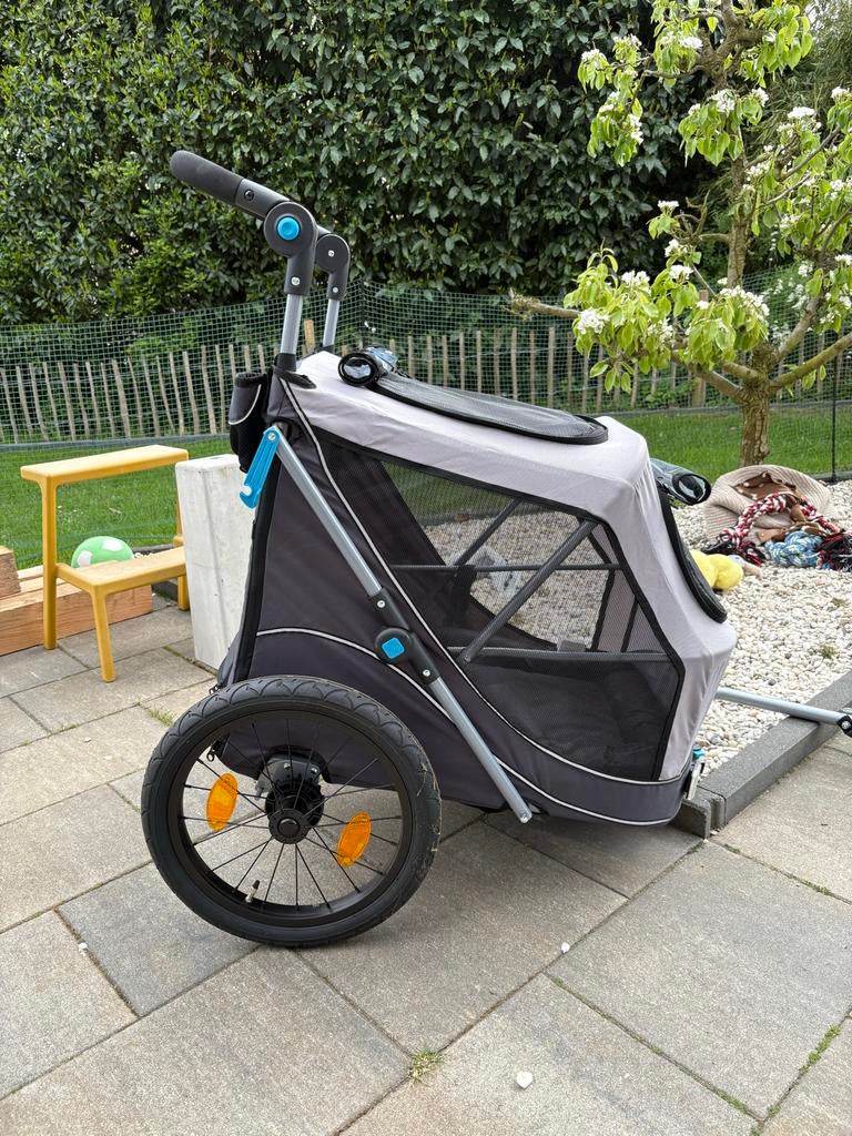 Trixie hondenfietskar opvouwbaar maat M grijs, Opvouwbaar, Nieuw, 20 tot 40 kg, Ophalen of Verzenden