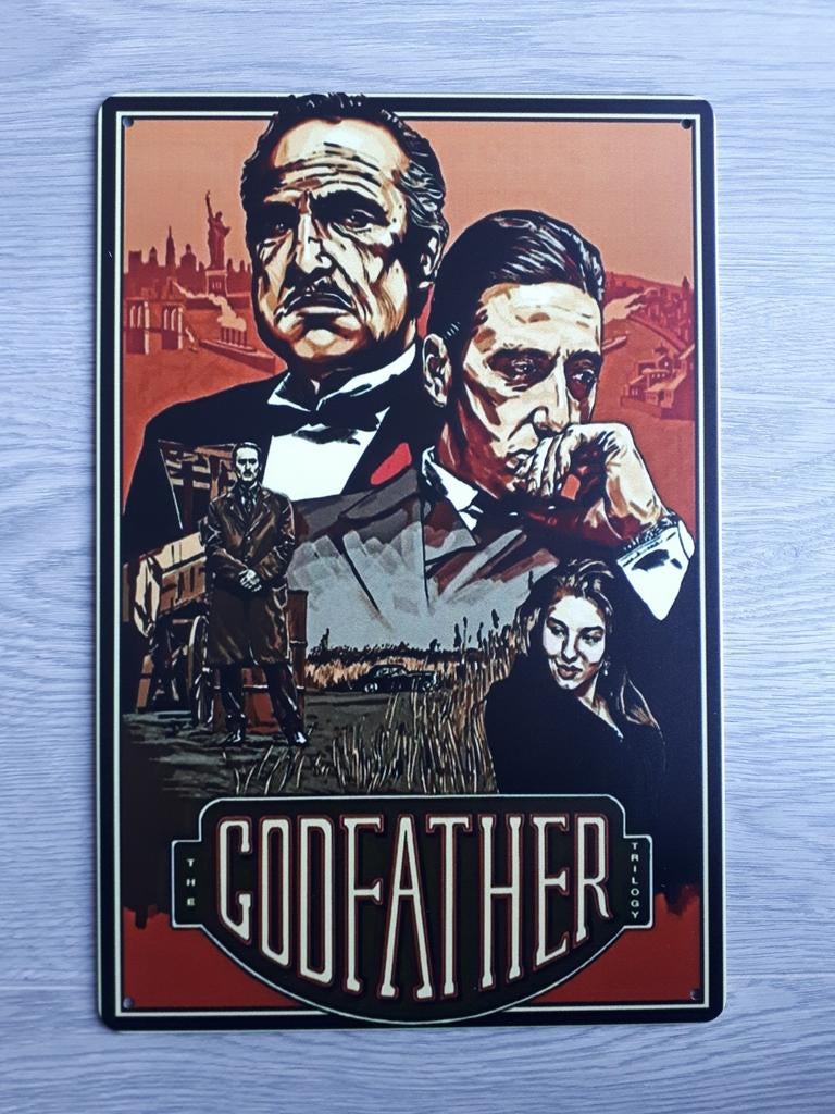 The Godfather 20x30 cm Metalen Reclamebord, Ophalen of Verzenden, Nieuw, Reclamebord