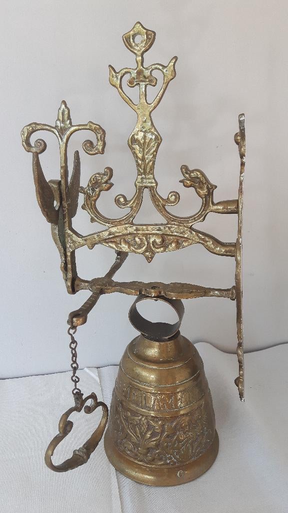 Antieke koper messing kloosterbel, Antiek en Kunst, Ophalen of Verzenden, Koper