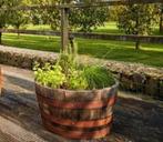 Bloembak waterbak minivijver houten kuip tobbe plantenbak, Ophalen, Rond, Nieuw, 60 tot 100 cm