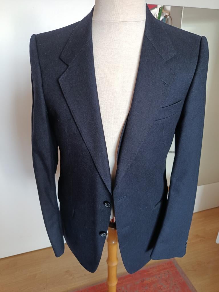 Trouwpak donkerblauw 3 delig, Ophalen of Verzenden, Zo goed als nieuw, Blauw