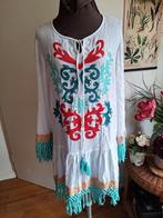 Jurk maat m l ibiza boho style franjes, Kleding | Dames, Ophalen of Verzenden, Zo goed als nieuw, Maat 42/44 (L), Wit