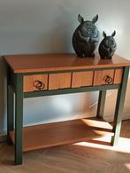 Luxe Sidetable Bayberry Green | Massief Eiken | Uniek, Ophalen, 50 tot 100 cm, Eikenhout, Nieuw